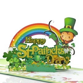 ETA 3d Pop-up Lucky Clover Card, 3D Pop Up Card for St. Patrick Day, Happy Patrick Day Pop Up Card, O23