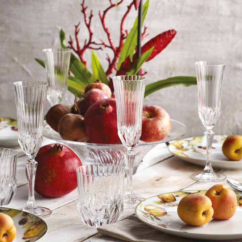 RCR Crystal Adagio Collection Champagne Flutes Glass Set