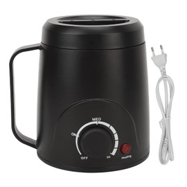 Calentador de cera para depilación, máquina eléctrica portátil de calentador de cera caliente para depilación, calentador de cera de calentamiento de agua ajustable de temperatura rápida, negro