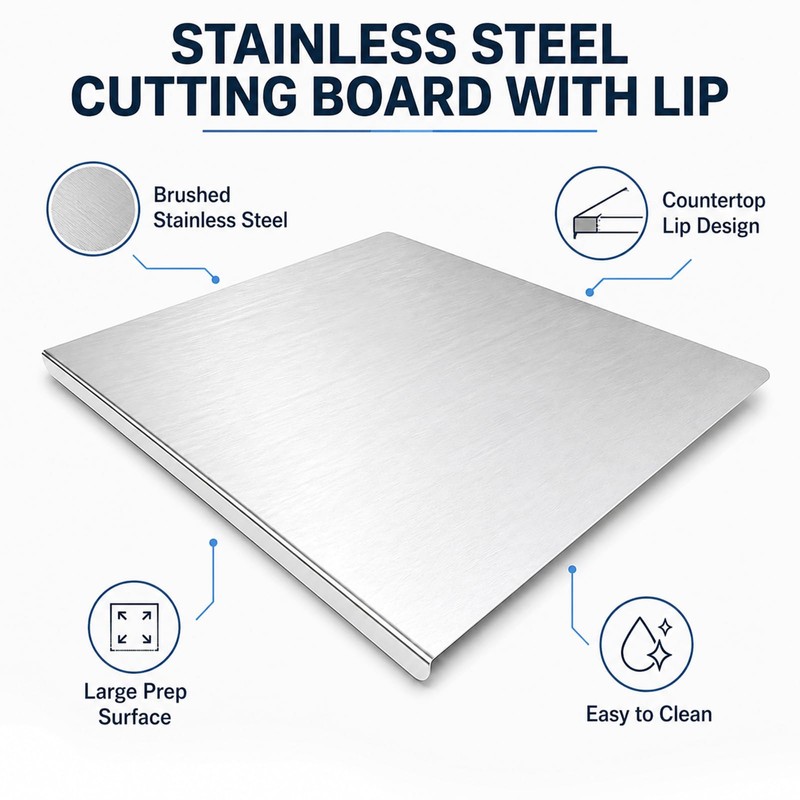 KANT Stainless Steel Workstation Cutting Board, Food Grade Large Metal