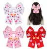 3PCS Valentine’s Day Hair Bow Clips for Women Conversation Heart