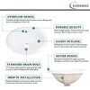 Bathroom Vessel Sink 16'' x 12'' Semi Recessed Bathroom Sink