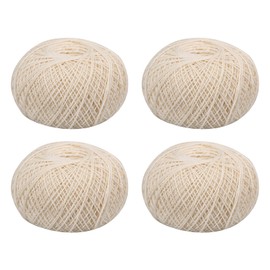 FREEBLOSS 4PCS Sashiko Thread 4 x 150m 100% Cotton Embroidery Flosses White Hand Sewing Thread 4 Strands Sashiko Quilting Threads for Sewing Needlework