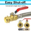 TTFLEX 24" Water Heater Connector 3/4" Ball Valve Push-Fit x
