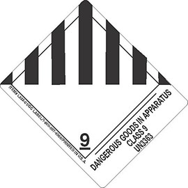 GC Labels-L322P3010, Dangerous Goods in Apparatus Class 9 UN3363, Roll of 500 Labels