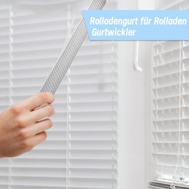 6 m Roller Shutter Belt 23 mm, High Tear Resistance Webbing, Durable Grey Roller Shutter Belt Repair Kit, Blind Tape for Roller Shutters on Doors Windows Roller Shutters Belt Winder