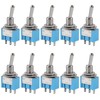 AEDIKO 12pcs Mini Toggle Switch 3 Pin ON/Off/ON SPDT AC