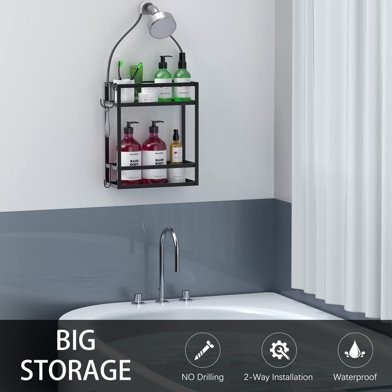 Meangood Shower Caddy, 10.4" x 4.5" x 22.04" Hanging Shower