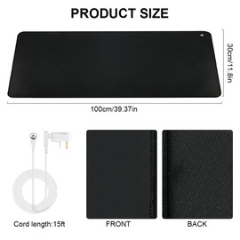 KBIBCK Grounding Mat Earthing UK, 30x100 cm Grounding Well Mat, Grounding HealthMat for Improved Sleep, EarthingMat for Feet, Reduce Anxiety and Inflammation, Feet Yoga Personal Health Care (Black)