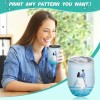50-Pack Insulated Stainless Steel Wine Tumblers Sublimation Blanks with Spill-Proof