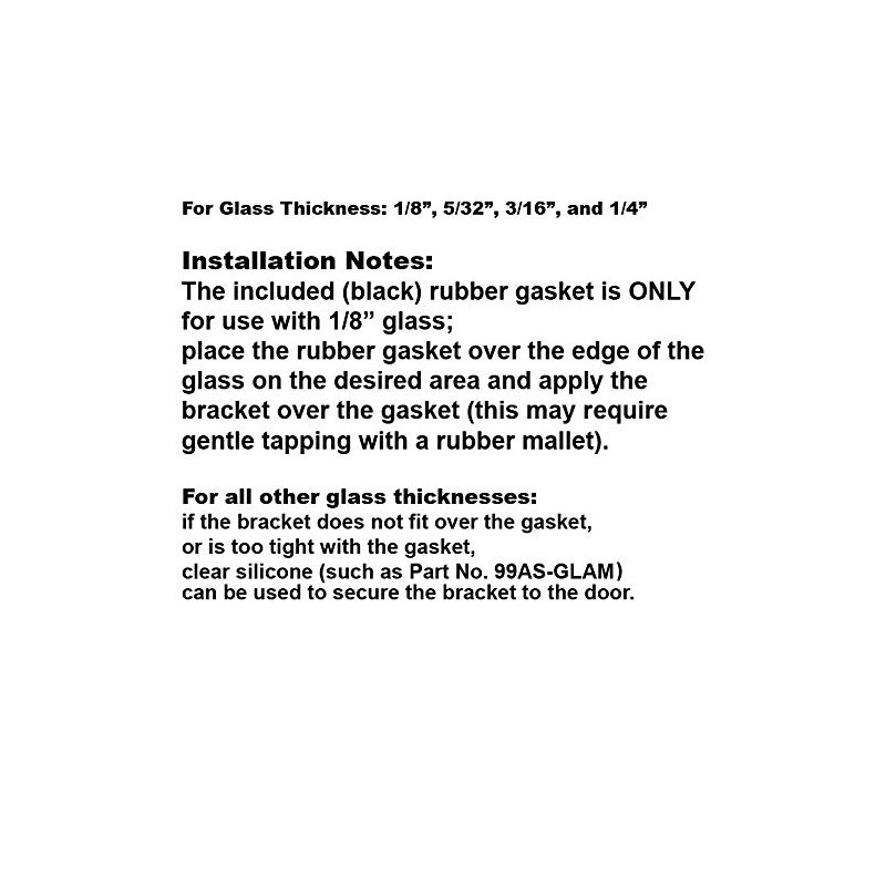 Brushed Nickel Shower Door U-Channel with Metal Strike Plate