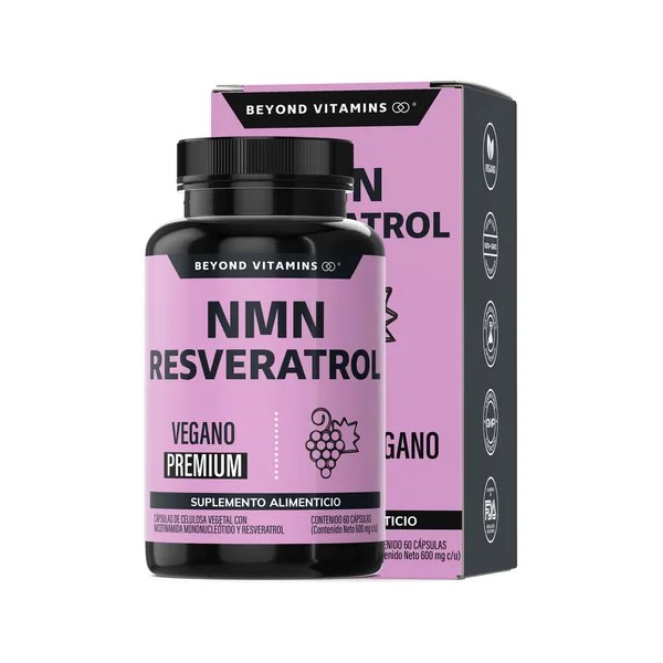 Nmn + Resveratrol Capsulas 99% + Betaína Hcl + Quercetina