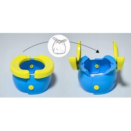 Primabobo Travel Potty Set with 20 Disposable Bags and Carry Cover, Foldable Toilet Bowl for Babies and Children from 8 Months to 5 Years with Max Body Weight up to 20 kg (Pink)