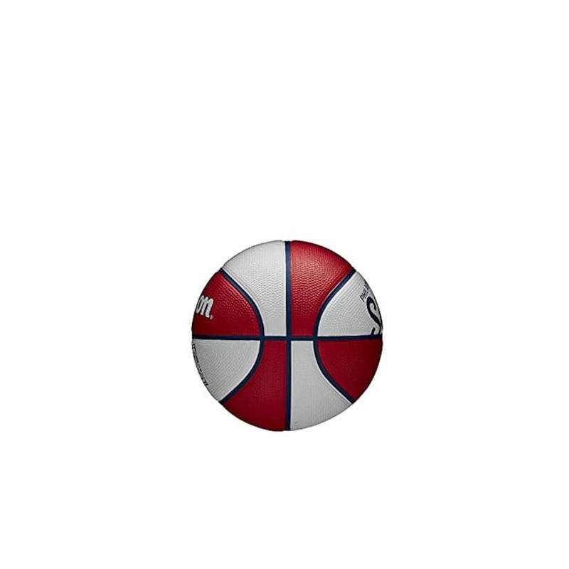 Wilson PHILADELPHIA 76ERS TEAM RETRO Outdoor Rubber Basketball Size: MINI