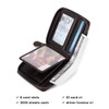 CHANPINCL Mens Genuine Leather Zipper Wallet RFID Secure Large Capacity