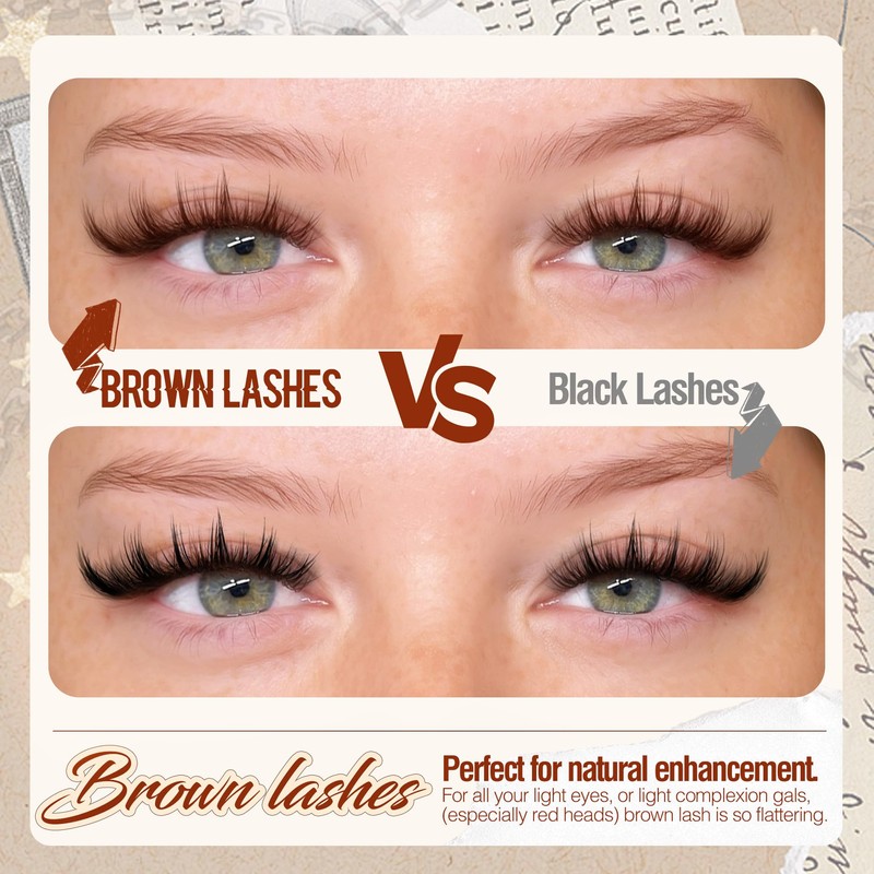 Anime Cluster Lashes Brown Cluster Eyelash Extensions Fairy Eyelash Clusters