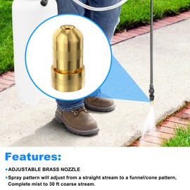 6-6000 Brass Sprayer Cone Nozzle For Cha-p Industrial Sprayers 1941,1831,1480,1449,21250XP,21240XP,97700N,97600N- Adjustable Garden Sprayers Accessories - 2 Pack