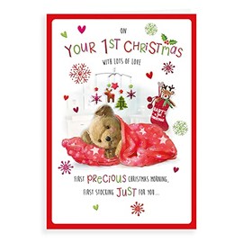 Regal Publishing Character Christmas Card Baby's 1st Xmas - 9 x 6 inches, C85502