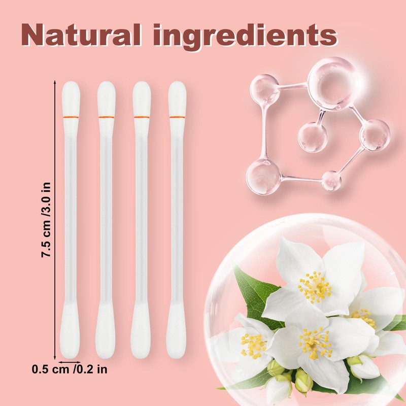 Cotton Swabs,Cotton Makeup Remover Swabs,Eye & Lip Sticks Remover,Liquid-Filled Makeup