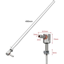 BuleXP Tank Extractor 490 mm Standpipe for Car Fuel Heating Oil Suction Tube Eberspacher Webasto Air Top Standpipe Tank Tipper Heating Vehicle Tank Stand Pipe