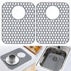 2 Pack Silicone Sink Protector for Kitchen Sink Bathroom, 13.58"