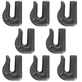 KOHAND 8 Packs 5/16 Inches Grab Hooks, G7 Carbon Steel Weld-On Chain Hooks, Heavy Duty Weld-On Grab Hooks for Trucks, Trailers, Tractors, WLL 4700 lbs
