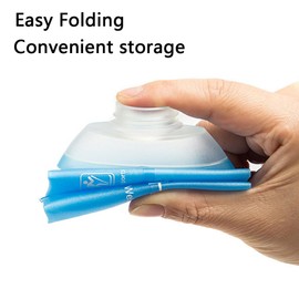 ZHUOEEDAAY Soft Flask Running Water Bottle Collapsible Water Bottle for Hydration Pack Cycling Marathon Running Hiking Hydration Pack Hiking Cycling Climbing (blue)