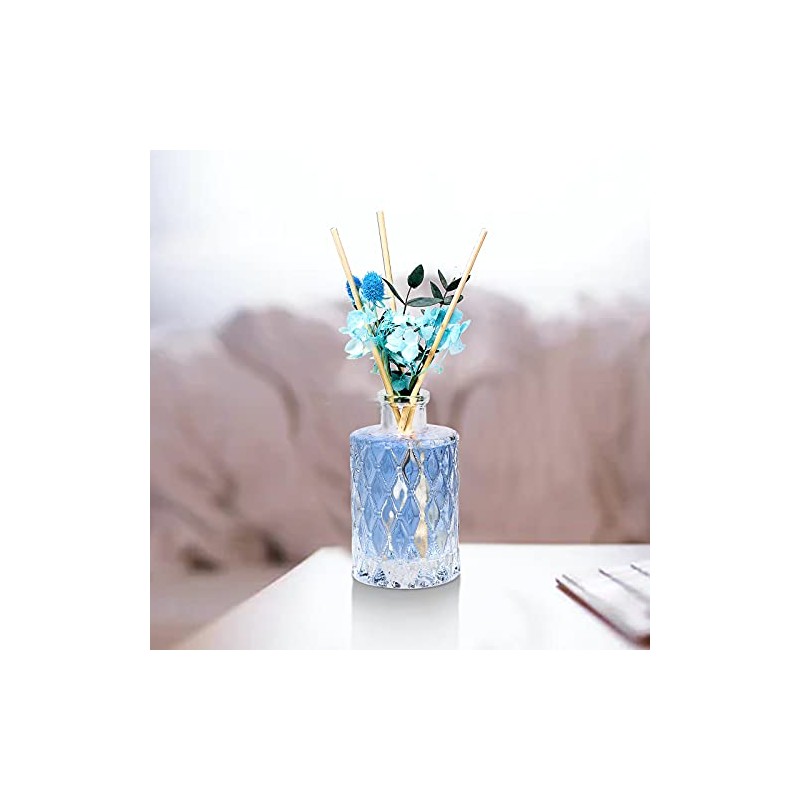 SuproBarware Glasdiffusorflaschen Set 4 Stck Leere Glasflaschen mit Schilfrohr-Diffusor Glasflaschen