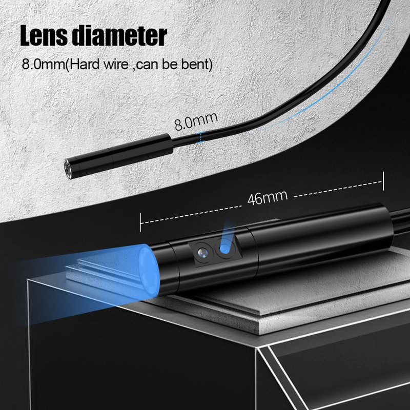 Dual Lens Borescope Inspection Camera 4.3in Screen 6 LED Light