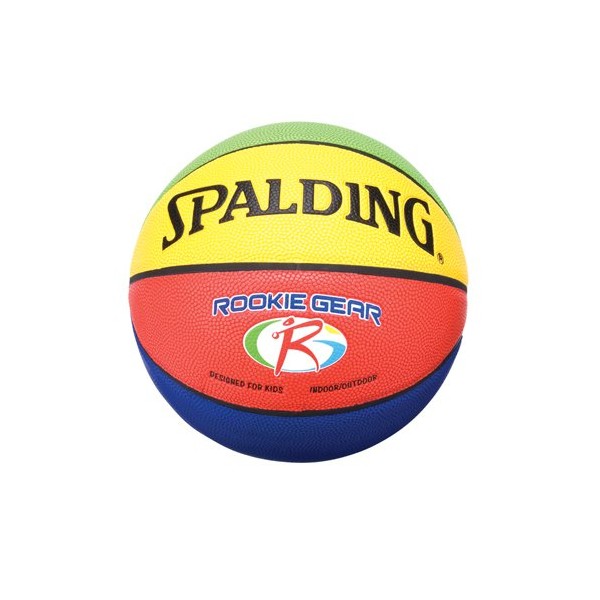 Spalding NBA Rookie Gear Multi Color Youth Indoor/Outdoor Basketball , Size 5, 27.5"