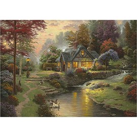 Schmidt Spiele | Thomas Kinkade: Stillwater Cottage (1000pc) | Puzzle | Ages 12+