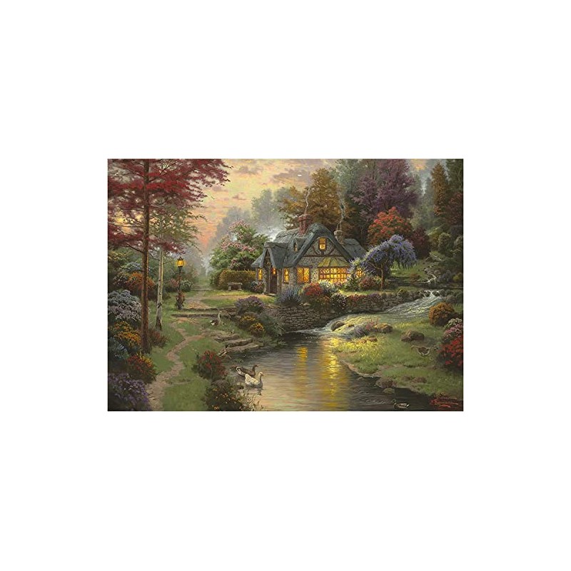 Schmidt Spiele | Thomas Kinkade: Stillwater Cottage (1000pc) | Puzzle
