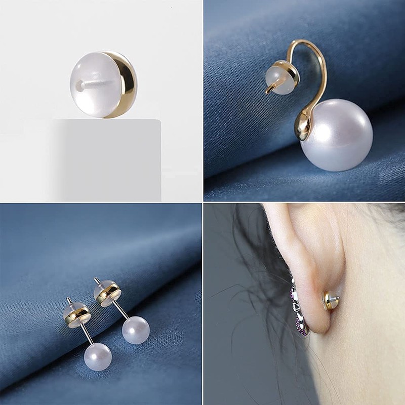 Earring Backs Rubber Earring Backs for Studs, KMEOSCH Hypoallergenic Soft