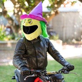 Moto Loot Helmet Cover for Motorcycle Helmet, Fun Rides and Gifts (Cover Only. Helmet Not Included) - Witch