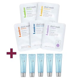 Lumiere Mask Pack 5 sheets + Sooryehan Hyobidam Moisture Cream 25mlX5 / 루미에르 마스크팩 5매+수려한 효비담 수분샘 크림 25mlX5개