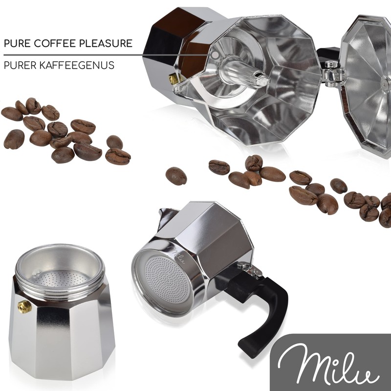 Milu Espresso Maker (No Induction) | 2, 3, 6, 9