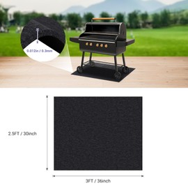 Under Grill Mat,30×36 Inch Outdoor BBQ Oil Absorbent Waterproof Non Slip,Protects Decks Patios with Gas and Charcoal Grills Reusable