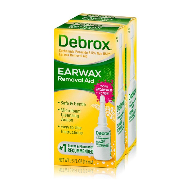 Debrox Earwax Removal Drops Earwax, 0.5 Fl Oz (Pack of 2)