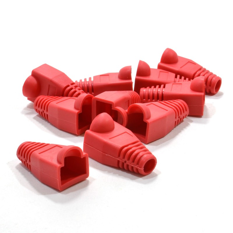 kenable Boot RJ45 Cat 5e 5mm Ethernet Network Cables RED