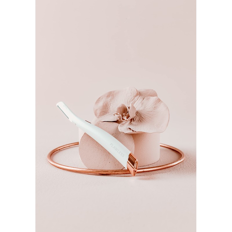 Finishing Touch Flawless Dermaplane Glo Lighted Facial Exfoliator, White