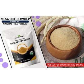 Mesquite Powder USDA Certified Organic Non GMO, Vegan Protein Superfood Natural