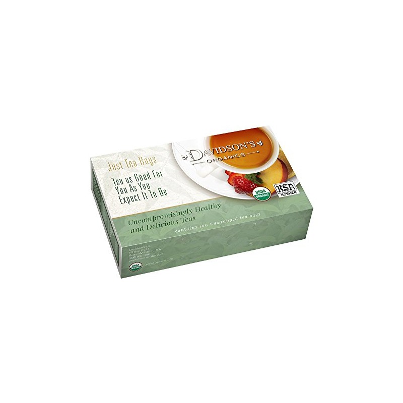 Davidson's Organics, Decaffeinated Green, 100-count Unwrapped Tea Bags