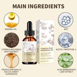 VARKAGE Cyperus Rotundus Oil, Pack of 2 Cyperus Oil for Hair Removal, Cyperus Rotundus Oil for Hair Removal - Gently and Effectively Inhibits Hair Growth (60 ml)