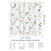 Bonhause Bird Shower Curtain, Spring Birds on Tree with Green