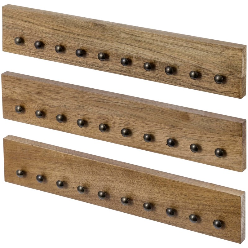 MyGift Wall Mounted Premium Acacia Solid Wood Challenge Coin Holder