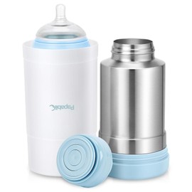 Papablic Calentador de biberones portátil para viajes Plus, calentador de biberones de acero inoxidable de gran capacidad de 18 oz, seguro y fácil de limpiar
