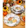 WONDERFUL 32 Pcs Heavy Duty Thanksgiving Plates Disposable Thanksgiving Plates