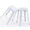 Vogue Furniture Direct 24" High Bar Stools Backless White Metal
