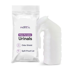 Portable Urinals For Men - Spill Proof Pee Bottles For Men - Versatile Travel Urinal - 32 oz. Urine Bottles For Men Capacity - Tight Seal Lid Male Urinal Bottle - 2 Pack