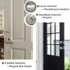 Satin Nickel Keyed-Alike Door Levers and Double Cylinder Deadbolts Combination